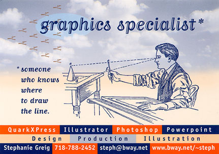 self-promotional postcard